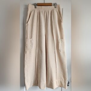 Urban Outfitters Cream Wide Leg Pants